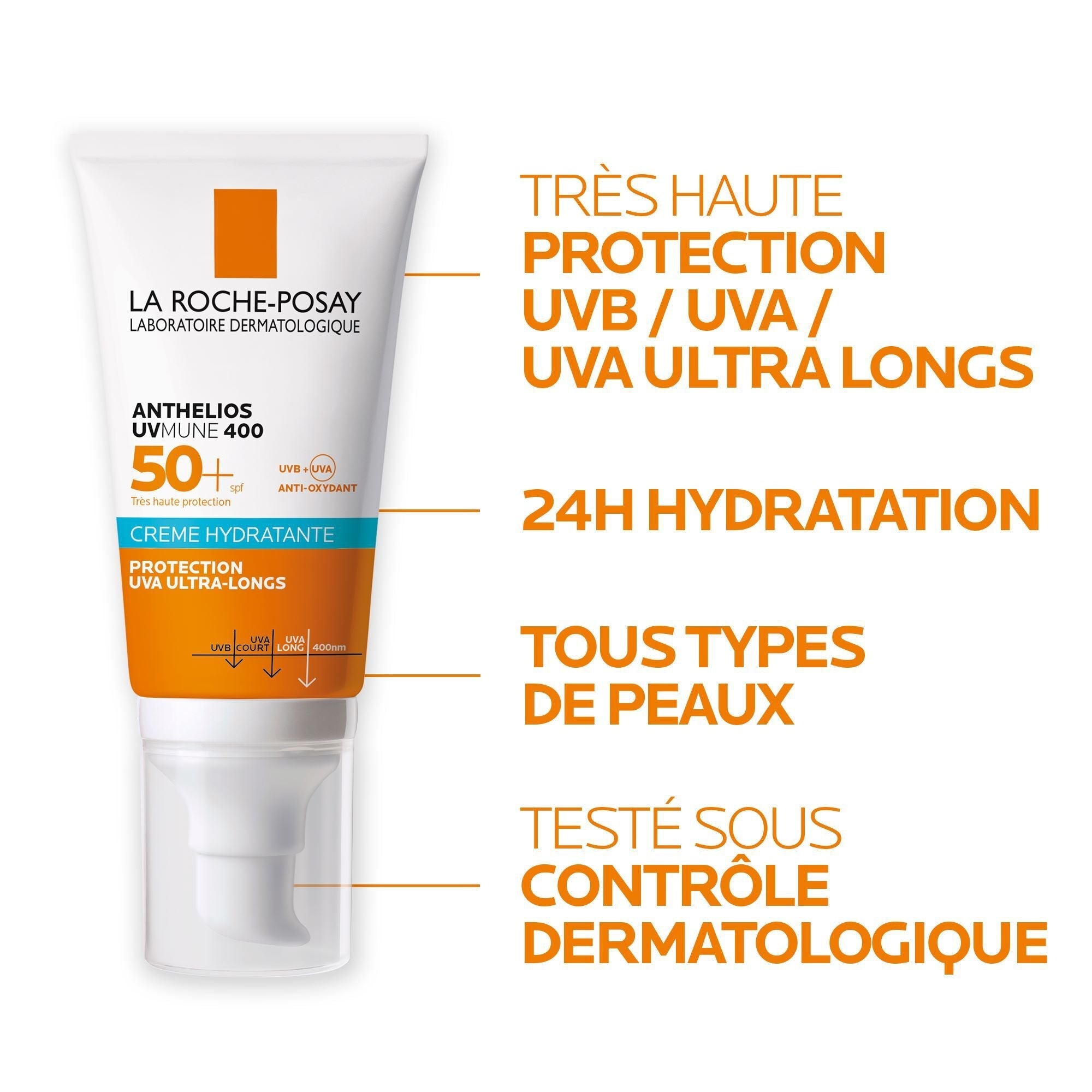 ANTHELIOS UVMUNE 400 CRÈME SOLAIRE PEAU SENSIBLE SPF50+