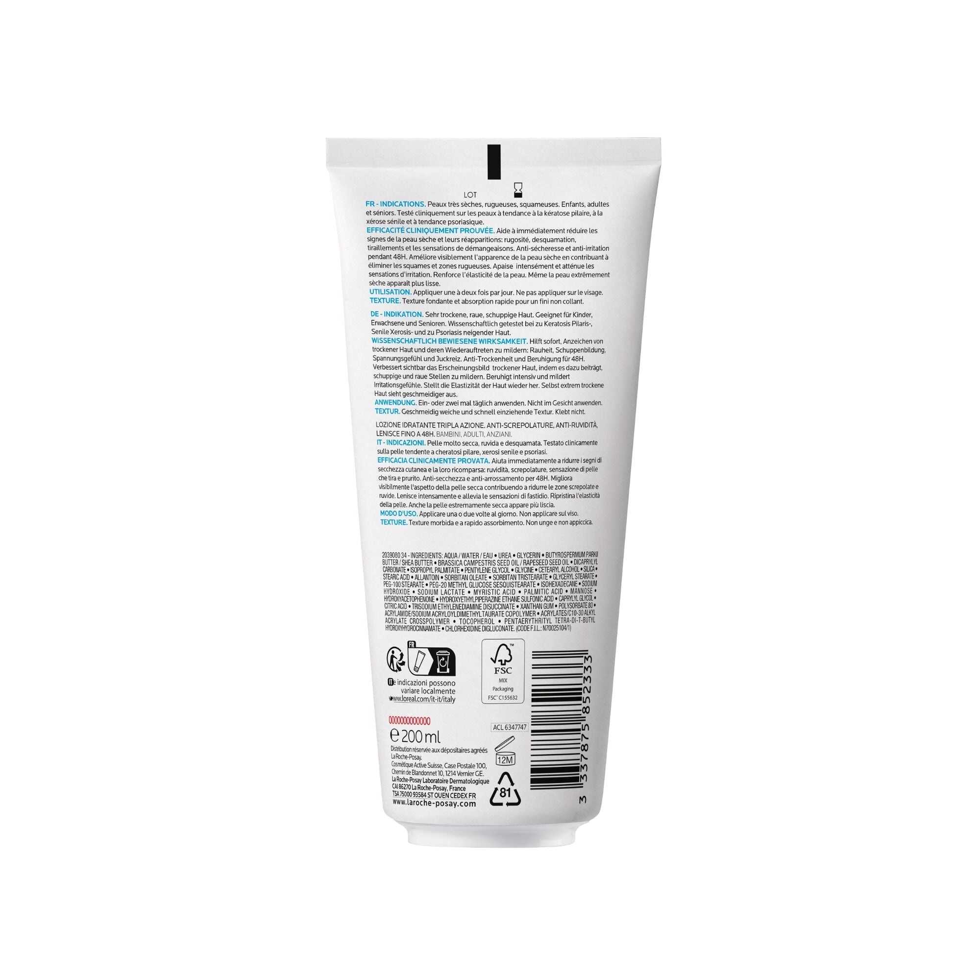 LIPIKAR HYDRATANT LAIT UREA 10%